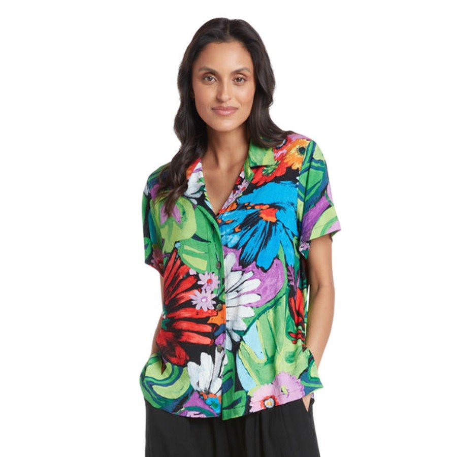 Women Jams World Print Top | Print Top - Flower Vibes