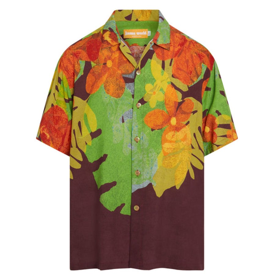 Men Jams World Retro Rayon Shirts | Men'S Retro Shirt - Kula Brown