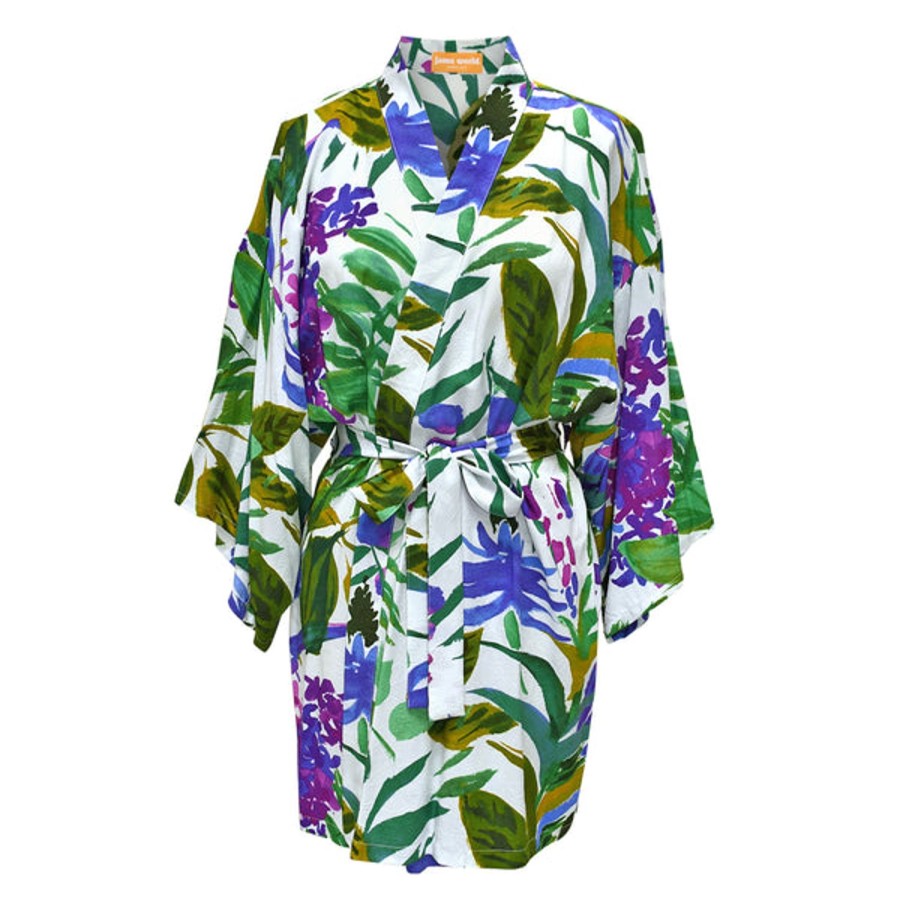 Women Jams World Short Kimono Robes | Short Kimono Robe - Topiary Lilac