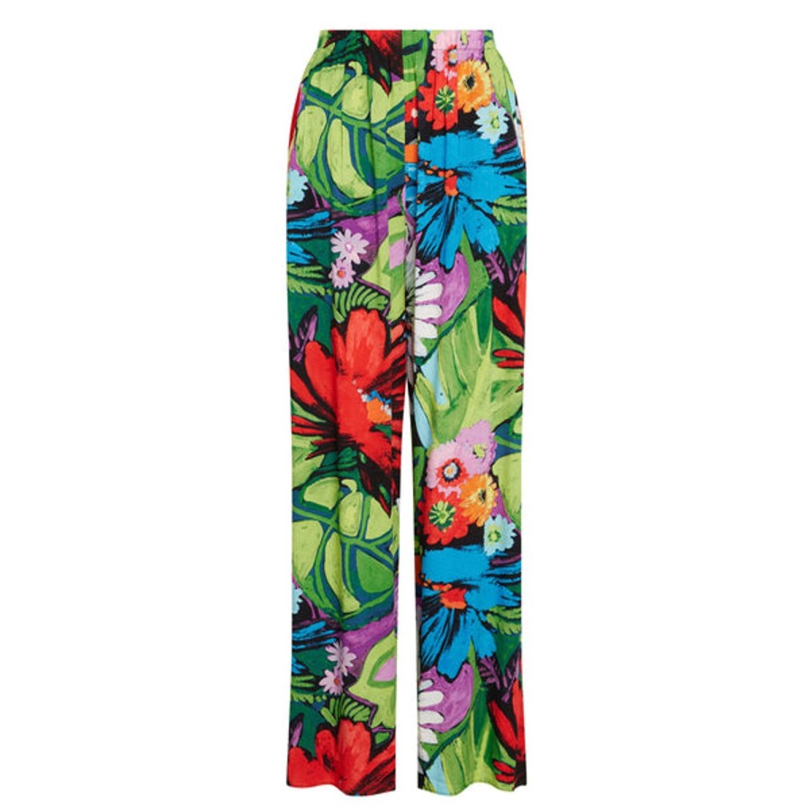 Women Jams World Pants | Long Wide Leg Pants - Flower Vibes