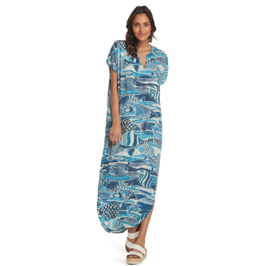 Women Jams World Beach Dresses | Casablanca Dress - Rainbow Runner Denim