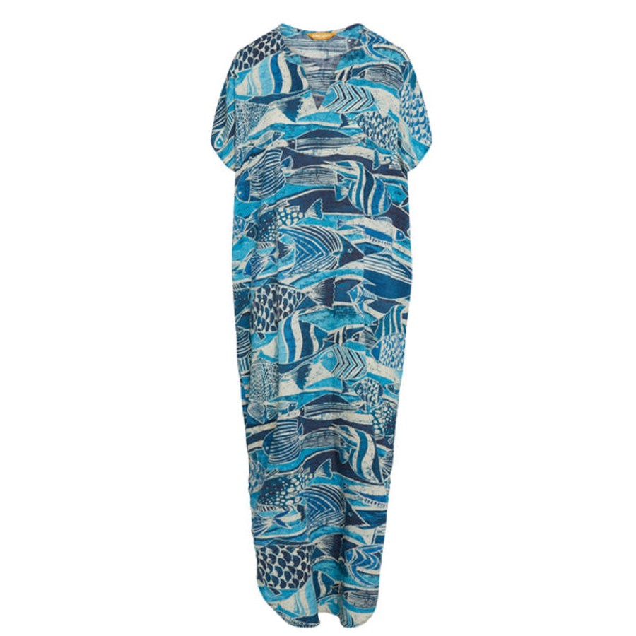 Women Jams World Beach Dresses | Casablanca Dress - Rainbow Runner Denim