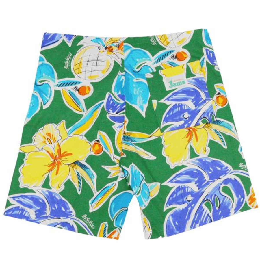 Men Jams World Shorts | Original Jams Shorts - Pineapple Hibiscus Green