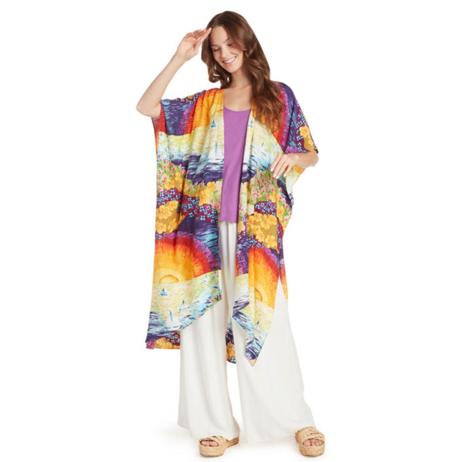 Women Jams World Kimono Jacket | Kimono Jacket - Sunset Sail