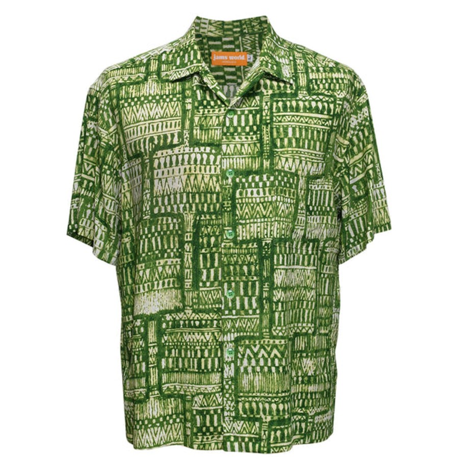 Men Jams World Retro Rayon Shirts | Men'S Retro Shirt - Kahili Green