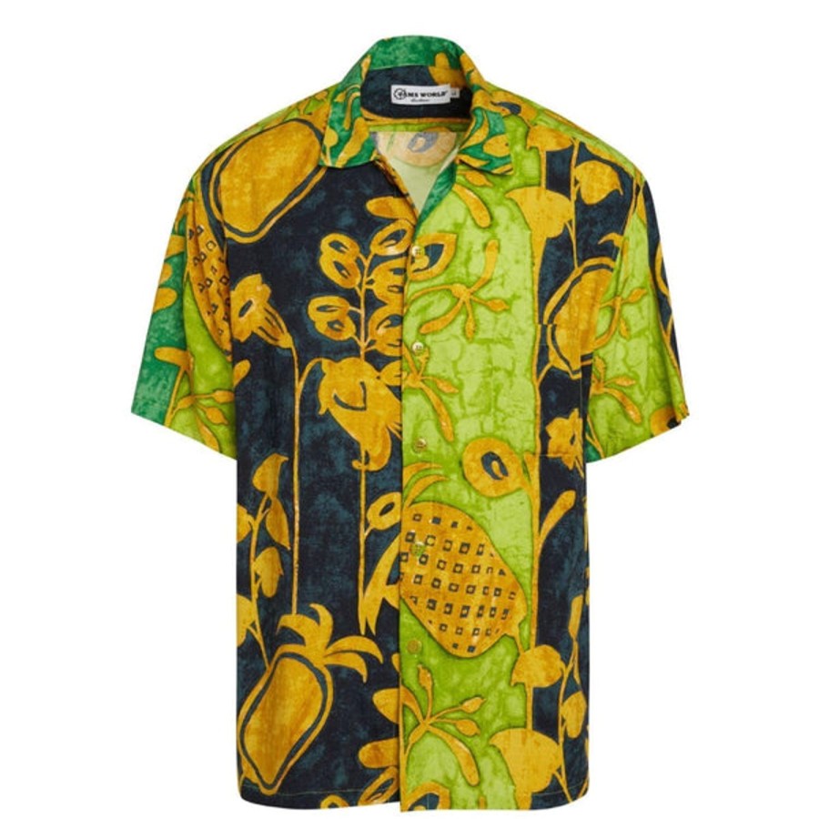 Men Jams World Retro Rayon Shirts | Men'S Retro Shirt - Pineapple Patch