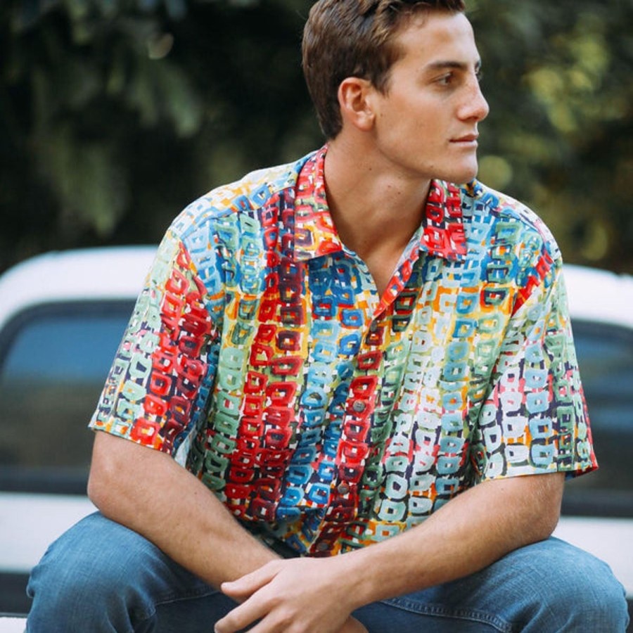 Men Jams World Retro Rayon Shirts | Men'S Retro Shirt - Road Trip