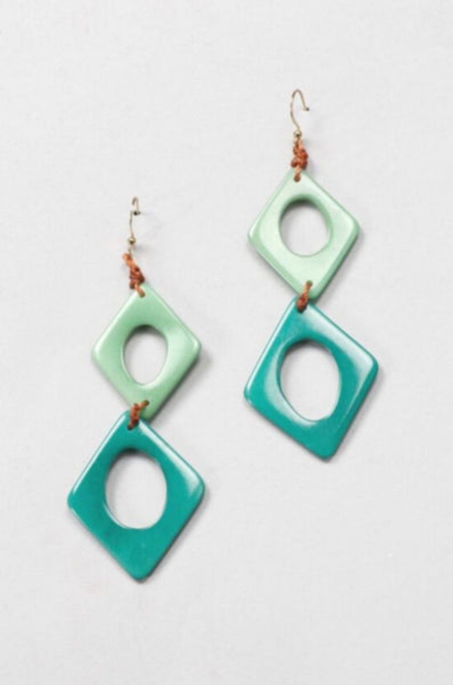 Women Jams World Jewelry | Tagua Nut Cher Earrings - Esmerald / Mint