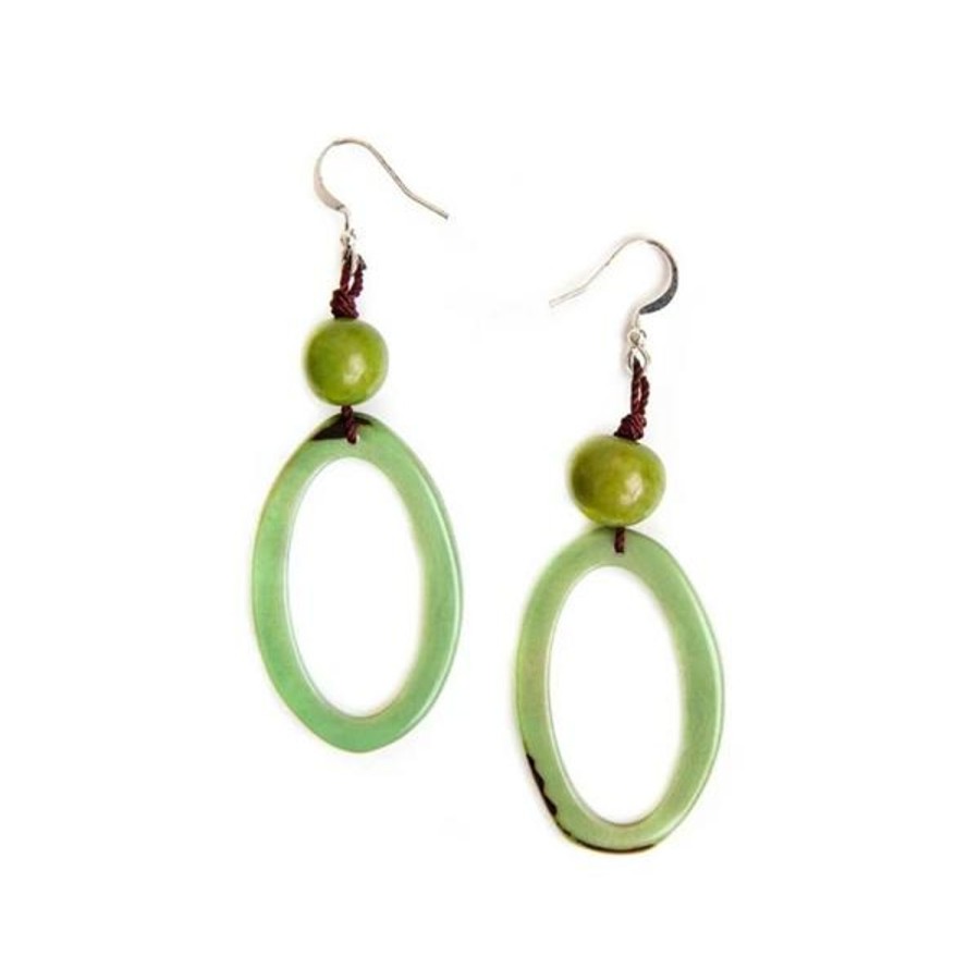 Women Jams World Jewelry | Tagua Nut Ava Earrings - Mint