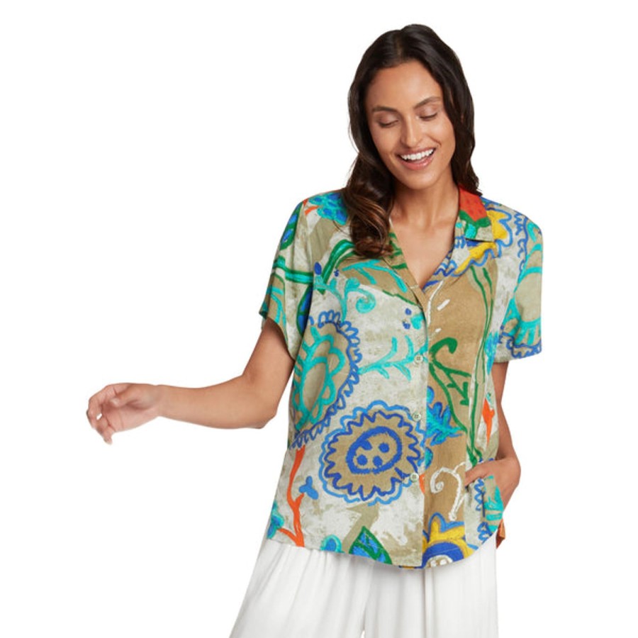 Women Jams World Print Top | Print Top - Country Flora