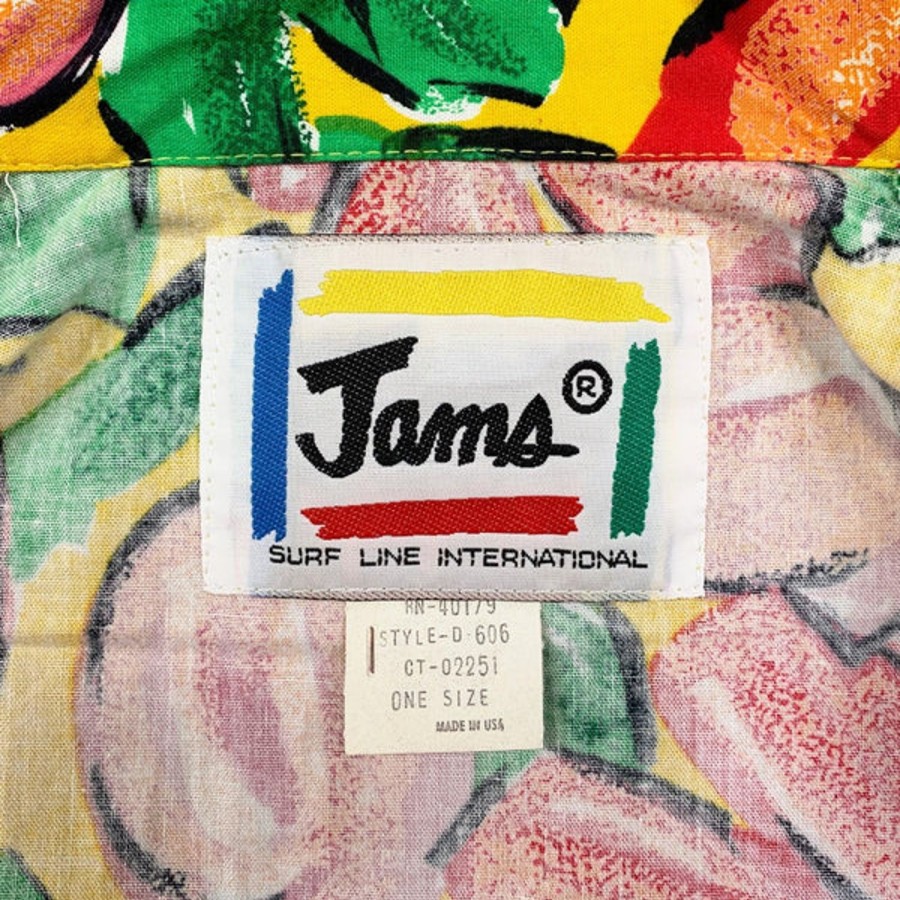 Men Jams World Blazers | 1980'S Original Jams Surf Line International Blazer - Yellow Floral