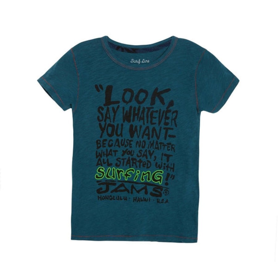 Men Jams World T-Shirts | Kids "Look" Teal Tee