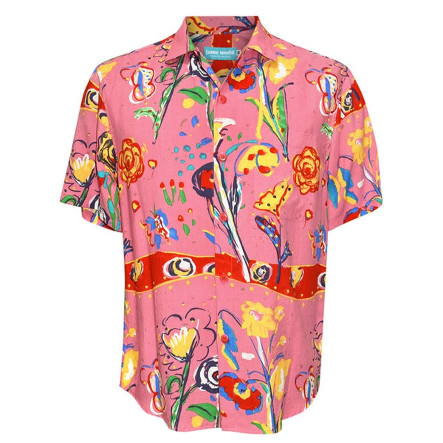 Men Jams World Rayon Classic Shirttail Hem | Rayon Classic Shirttail Hem - Fiesta