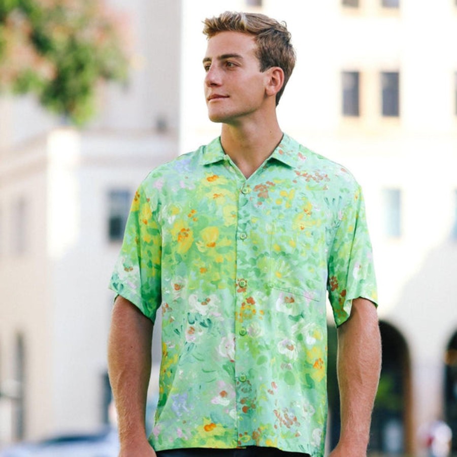 Men Jams World Retro Rayon Shirts | Men'S Retro Shirt - Flower Paint