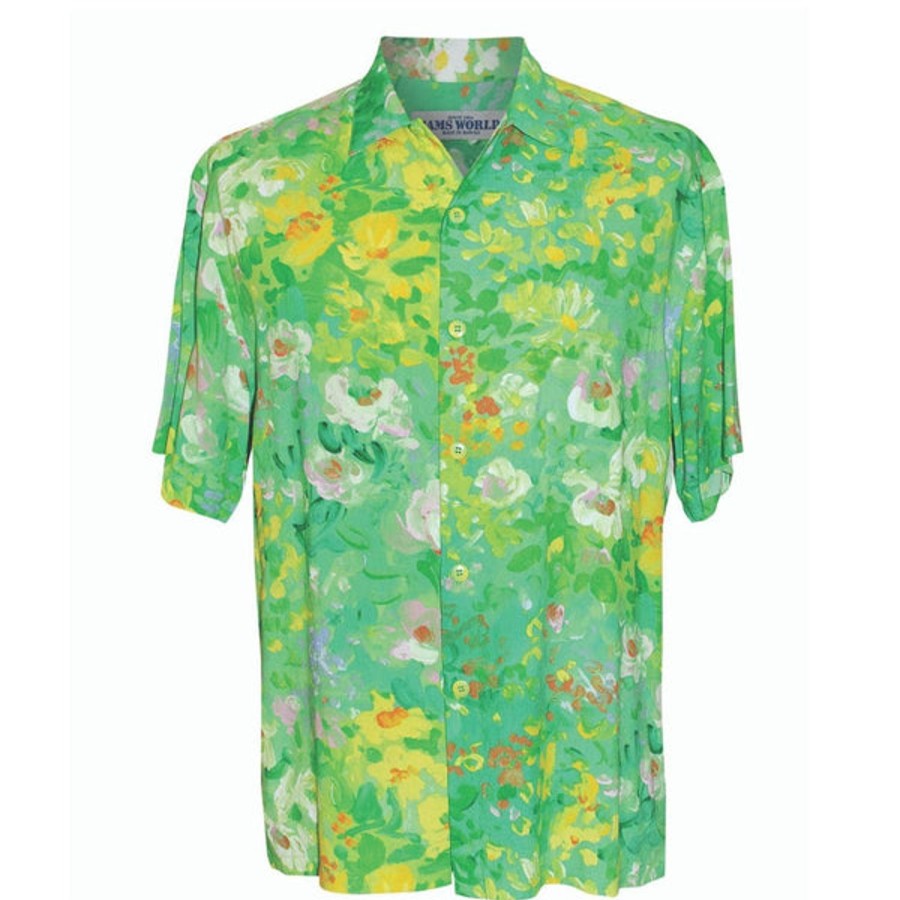 Men Jams World Retro Rayon Shirts | Men'S Retro Shirt - Flower Paint