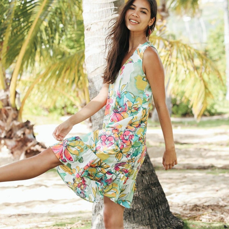 Women Jams World Beach Dresses | Ruffle Dress - Peridot