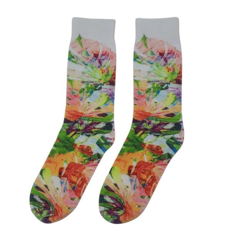 Men Jams World Socks | Jams World Socks - 'Akala (Pink) Monstera