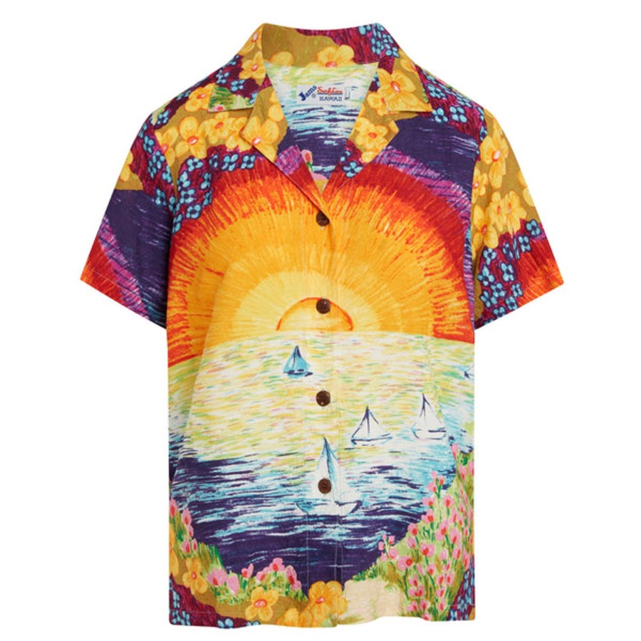 Women Jams World Print Top | Print Top - Sunset Sail