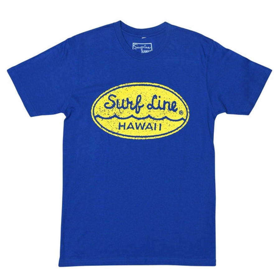 Men Jams World T-Shirts | Oval Surf Line Hawaii Script Logo Tee