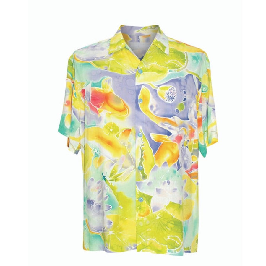 Men Jams World Retro Rayon Shirts | Men'S Retro Shirt - Koi Pond