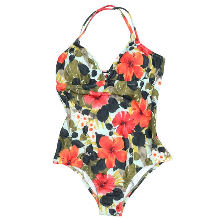 Women Jams World Swimsuits | W'S One Piece Triangle Cup Swimsuit - Hibiscus Palm