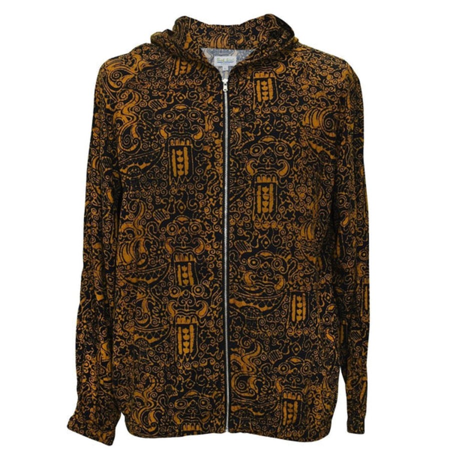 Men Jams World Hoodies/Jackets | Parka Rayon Jacket - Black & Gold