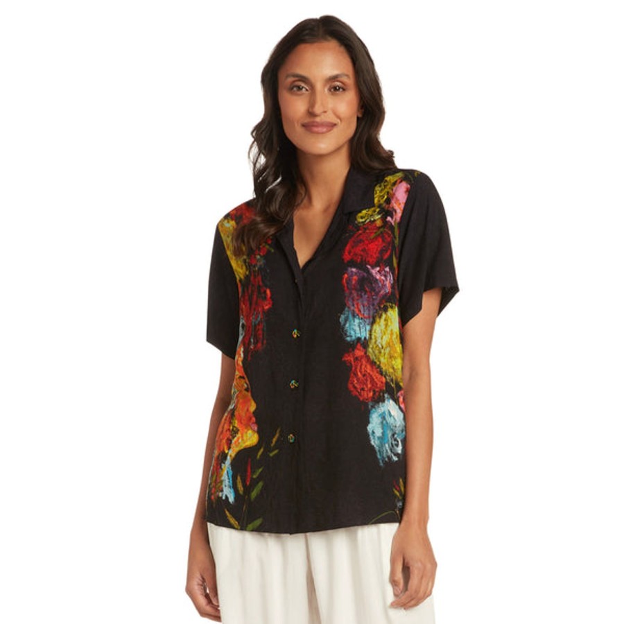 Women Jams World Print Top | Print Top - La Mujer De Flores