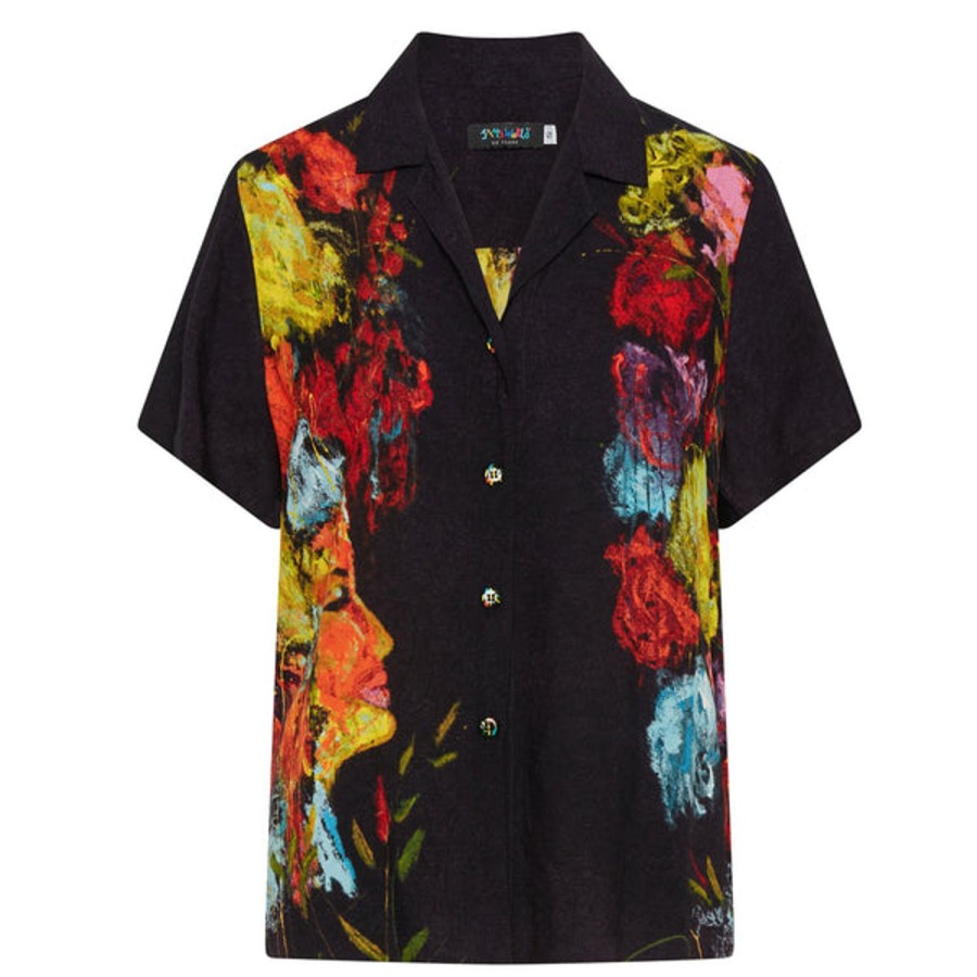 Women Jams World Print Top | Print Top - La Mujer De Flores