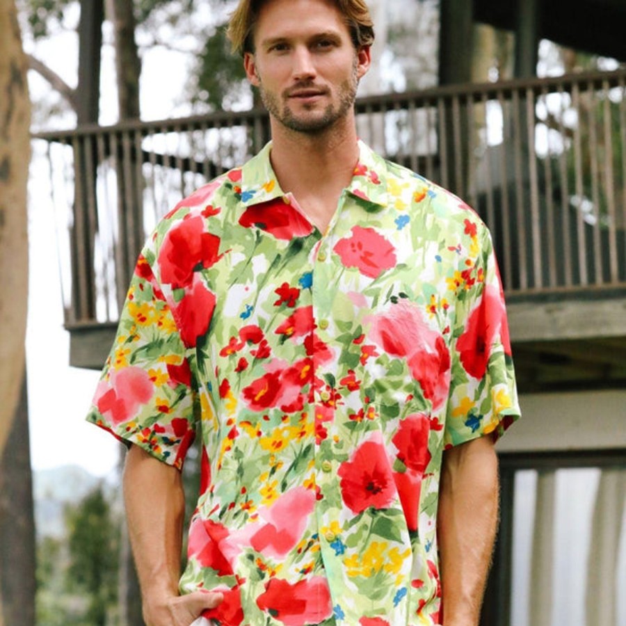 Men Jams World Retro Rayon Shirts | Men'S Retro Shirt - Morning Glory