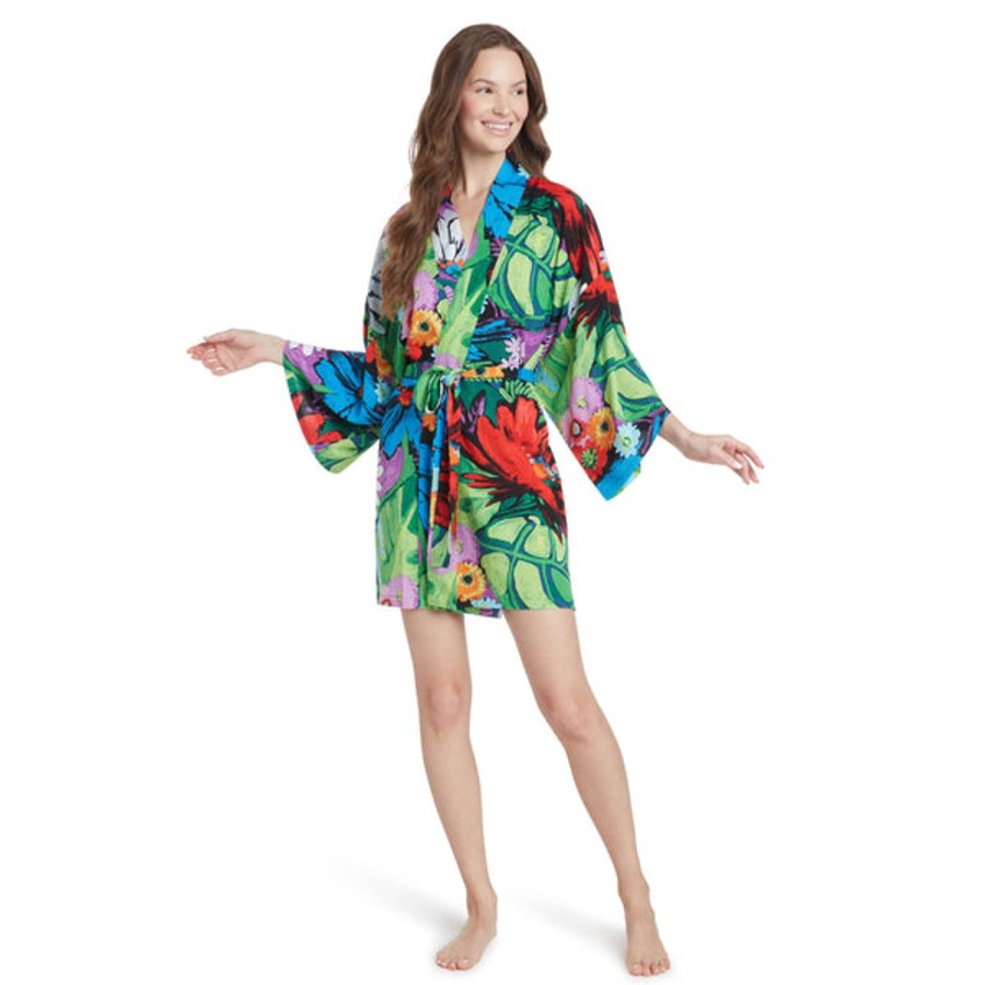 Women Jams World Short Kimono Robes | Short Kimono Robe - Flower Vibes