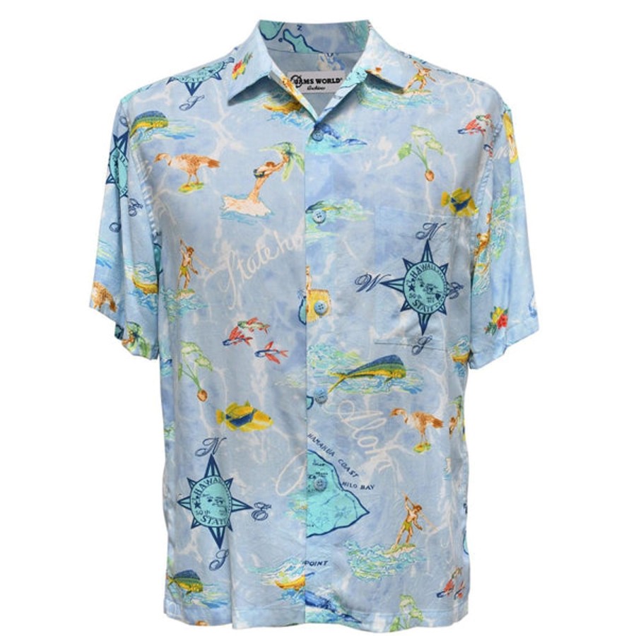 Men Jams World Retro Rayon Shirts | Men'S Retro Shirt - Statehood