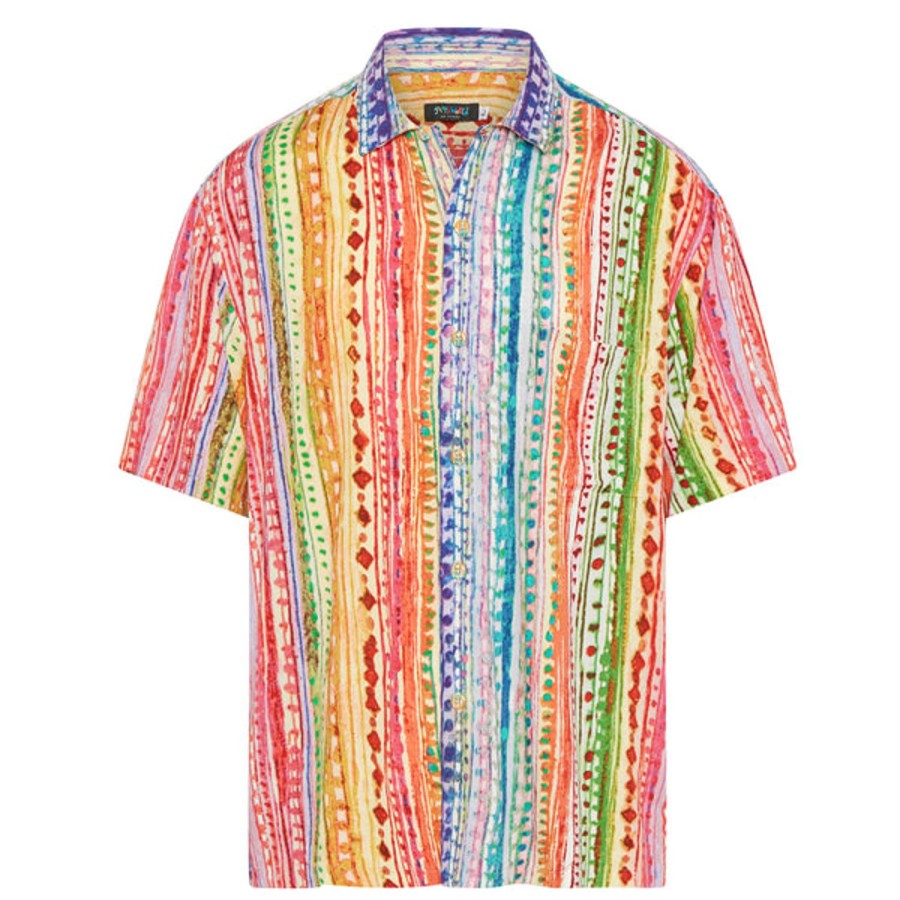 Men Jams World Retro Rayon Shirts | Men'S Retro Shirt - Candy Stripe