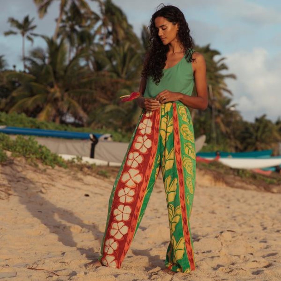 Women Jams World Pants | Long Wide Leg Pants - Aloha 'Aina