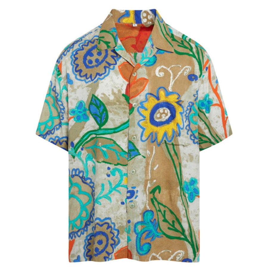 Men Jams World Retro Rayon Shirts | Men'S Retro Shirt - Country Flora