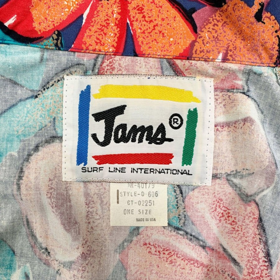 Men Jams World Blazers | 1980'S Original Jams Surf Line International Blazer - Purple/Blue Floral