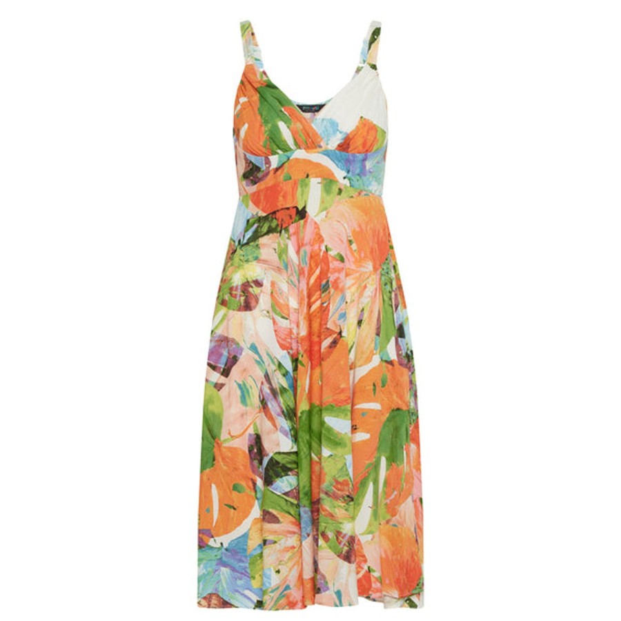 Women Jams World Beach Dresses | Akala (Pink) Ci Ci Dress - Monstera