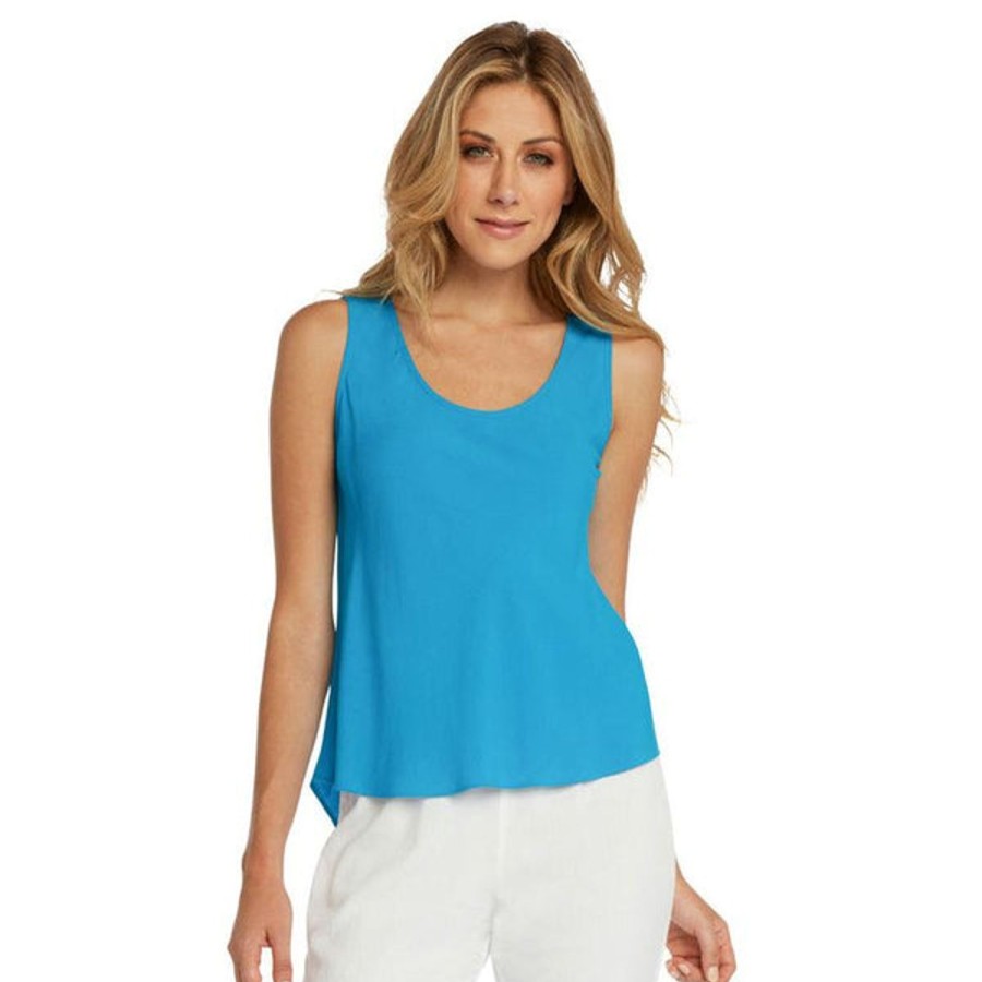 Women Jams World Tops | Solid Tank Top - Turquoise