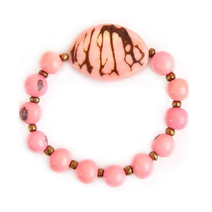 Women Jams World Jewelry | Tagua Nut Lupe Bracelet - Pink