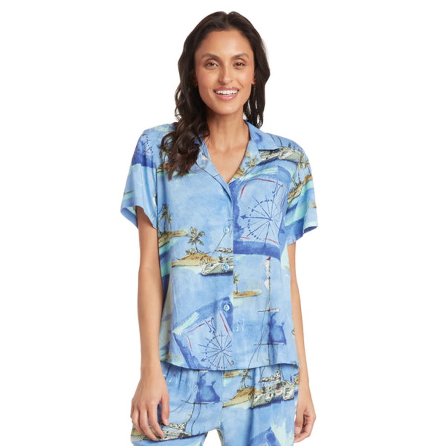 Women Jams World Print Top | Print Top - Catamaran