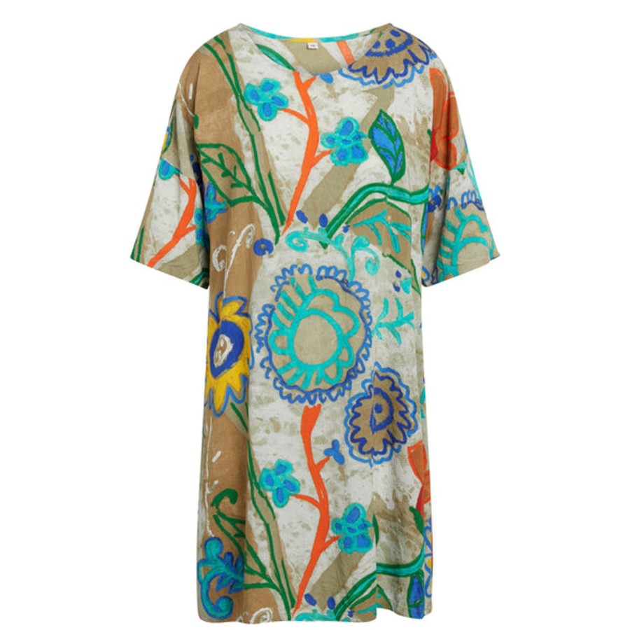 Women Jams World Beach Dresses | T-Shirt Dress - Country Flora