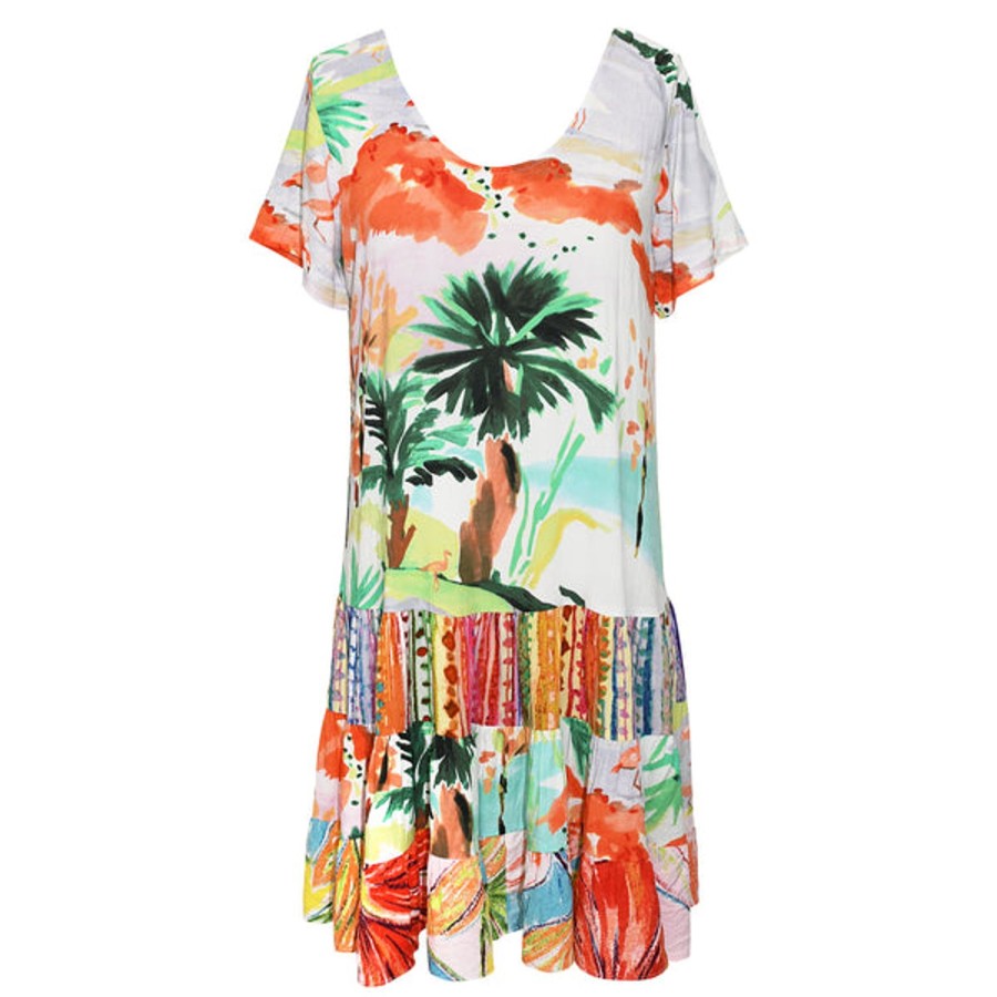 Women Jams World Beach Dresses | Hattie Dress - Flamingo Beach