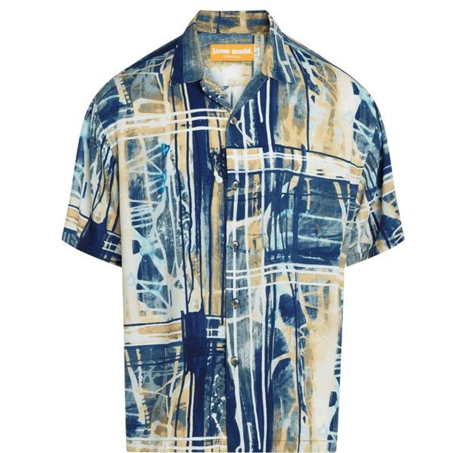 Men Jams World Retro Rayon Shirts | Men'S Retro Shirt - Blueprint