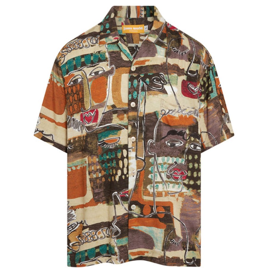 Men Jams World Retro Rayon Shirts | Men'S Retro Shirt - Visage Brown