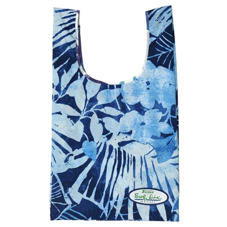 Women Jams World Pouches, Totes, & Bags | Realoha "Reusable Tote Bag" - Palm Leaves Blue