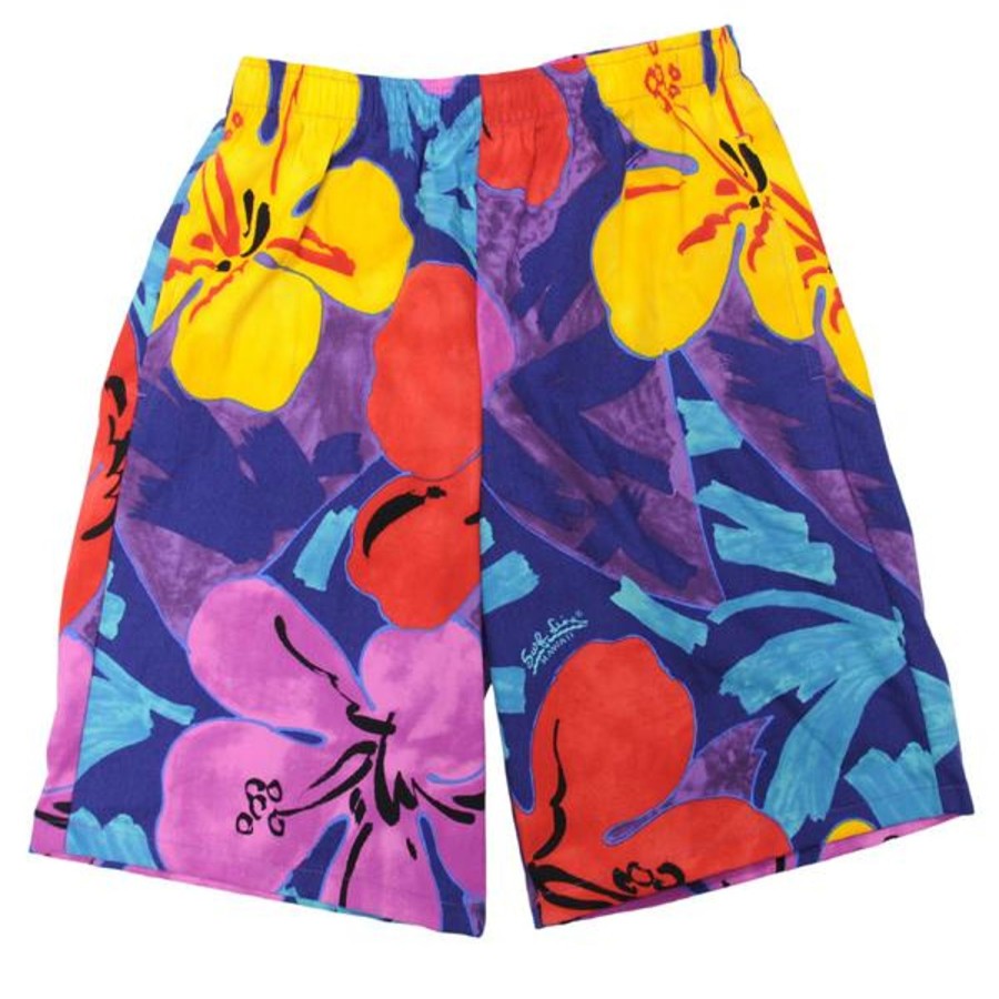 Men Jams World Shorts | Men'S Super Jams - Floral Hibiscus Purple