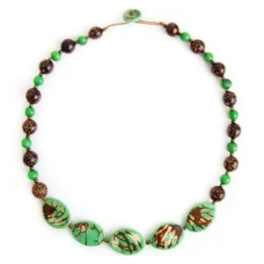 Women Jams World Jewelry | Tagua Nut Lupe Necklace - Mint