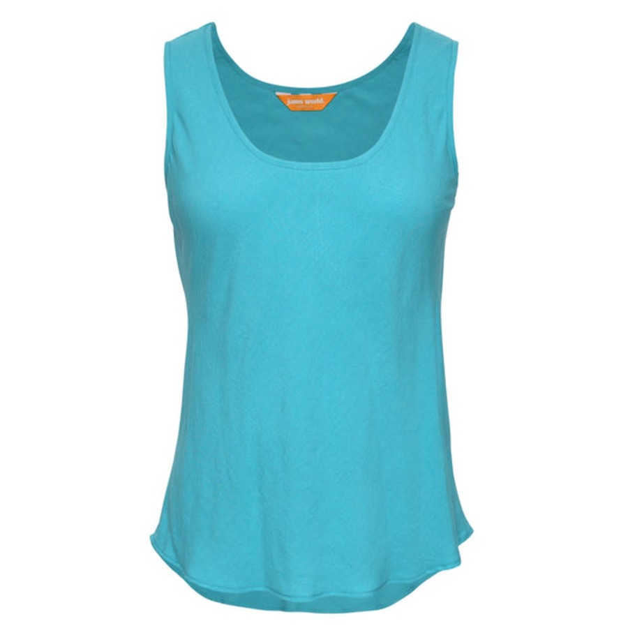 Women Jams World Tops | Solid Tank Top - Ocean