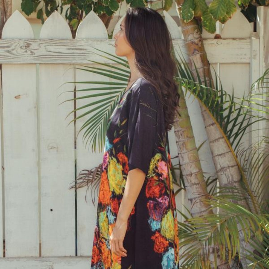 Women Jams World Beach Dresses | T-Shirt Dress - La Mujer De Flores