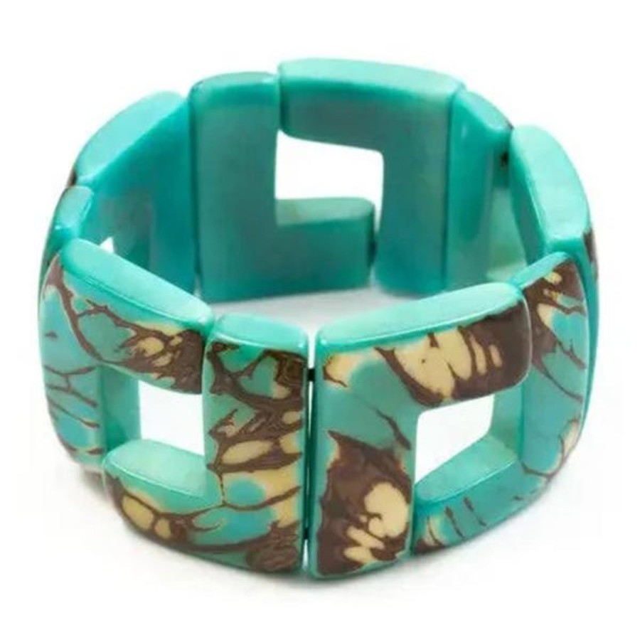 Women Jams World Jewelry | Tagua Nut Santiago Bracelet - Turquoise