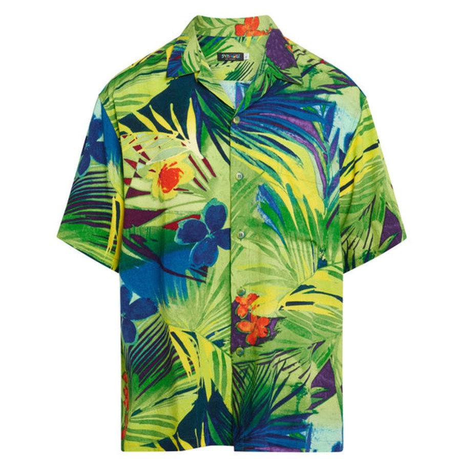 Men Jams World Retro Rayon Shirts | Men'S Retro Shirt - Jungle Palm